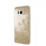 Capac Protectie Spate Guess Pentru Samsung S8 Colectia Liquid Glitter - Auriu