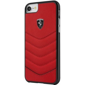 Capac Protectie Spate Ferrari Din Piele Pentru iPhone 7 Colectia Heritage - Rosu