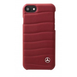 Capac Protectie Spate Mercedes Din Piele Pentru iPhone 7 Colectia Bow I - Rosu