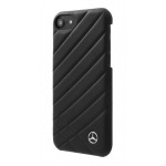 Capac Protectie Spate Mercedes Din Piele Pentru Iphone 7 Colectia Pattern Ii - Negru