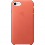 Capac Protectie Spate Apple Din Piele Pentru Iphone 7/8 - Portocaliu