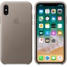 Capac Protectie Spate Apple Din Piele Pentru iPhone X - Gri