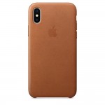 Capac Protectie Spate Apple Din Piele Pentru iPhone X - Maro
