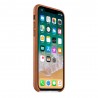 Capac Protectie Spate Apple Din Piele Pentru iPhone X - Maro