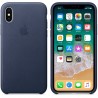 Capac Protectie Spate Apple Din Piele Pentru iPhone X - Albastru