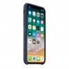 Capac Protectie Spate Apple Din Piele Pentru iPhone X - Albastru