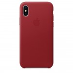 Capac Protectie Spate Apple Din Piele Pentru iPhone X - Rosu