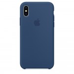 Capac Protectie Spate Apple Din Silicon Pentru iPhone X - Albastru