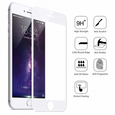 Folie Protectie Ecran Sticla 3D Cellara Pentru iPhone 7/8 - Alb