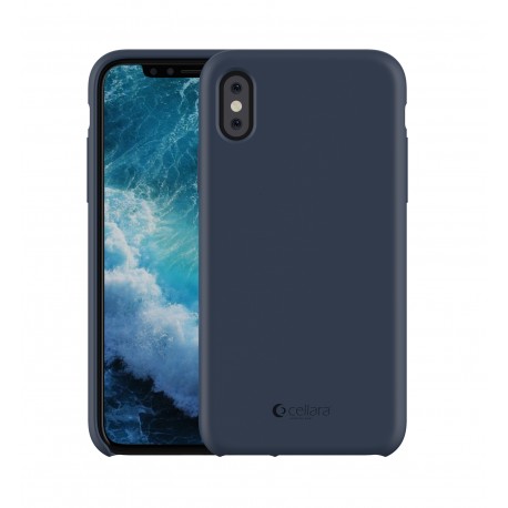Capac Protectie Spate Cellara Din Silicon Colectia Soft Pentru iPhone X - Albastru