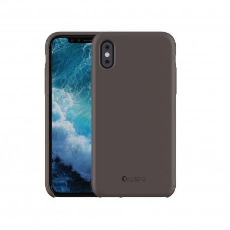 Capac Protectie Spate Cellara Din Silicon Colectia Soft Pentru iPhone X - Maro