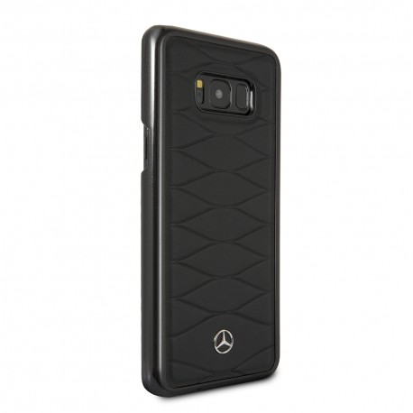 Capac Protectie Spate Mercedes Din Piele Pentru Samsung Galaxy S8 Colectia Pattern Iii - Negru