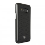 Capac Protectie Spate Mercedes Din Piele Pentru Samsung Galaxy S8 Colectia Pattern Iii - Negru