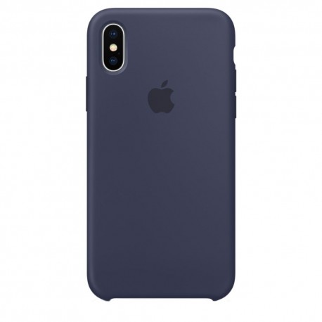 Capac Protectie Spate Apple Din Silicon Pentru Iphone X - Albastru Inchis