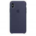 Capac Protectie Spate Apple Din Silicon Pentru Iphone X - Albastru Inchis