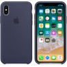 Capac Protectie Spate Apple Din Silicon Pentru Iphone X - Albastru Inchis