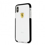 Capac Protectie Spate Ferrari Anti-soc Pentru iPhone X Racing Logo- Transparent Negru