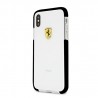 Capac Protectie Spate Ferrari Anti-soc Pentru iPhone X Racing Logo- Transparent Negru