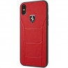 Capac Protectie Spate Ferrari Din Piele Pentru iPhone X Colectia Heritage 488 - Rosu