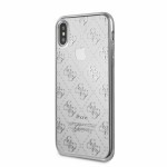 Capac Protectie Spate Guess Tpu Transparent Pentru iPhone X - Argintiu
