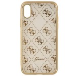 Capac Protectie Spate Guess Tpu Transparent Pentru iPhone X - Auriu